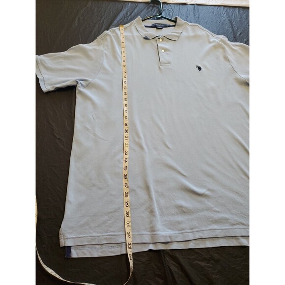 Mens Polo Shirt Xxl Short Sleeve Light Blue Collared U.S Polo 100% Cotton - Picture 4 of 9
